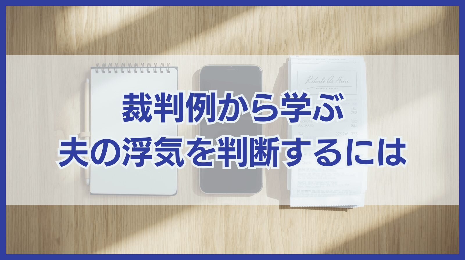 裁判例から学ぶ夫の浮気を判断するには