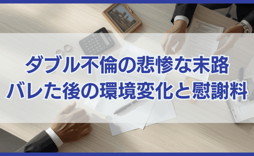ダブル不倫の悲惨な末路 バレた後の環境変化と慰謝料