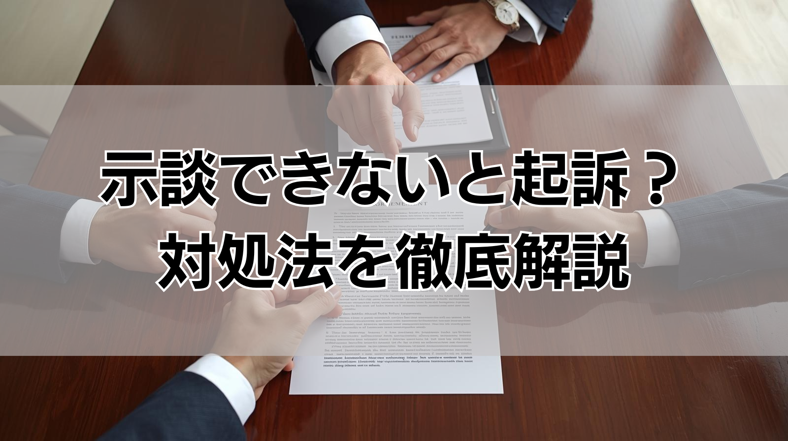 示談できないと起訴？ 対処法を徹底解説