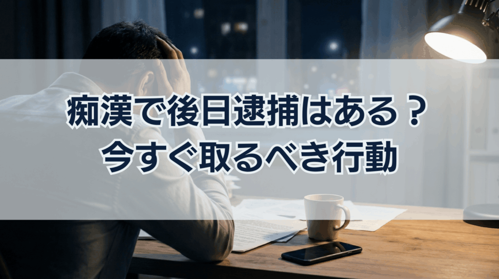 痴漢で後日逮捕はある？　今すぐ取るべき行動