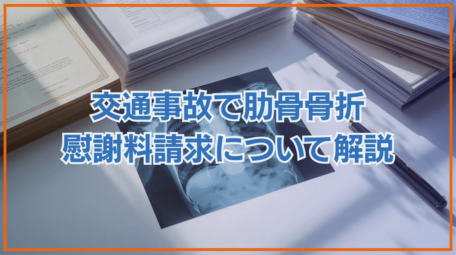 交通事故で肋骨骨折 慰謝料請求について解説