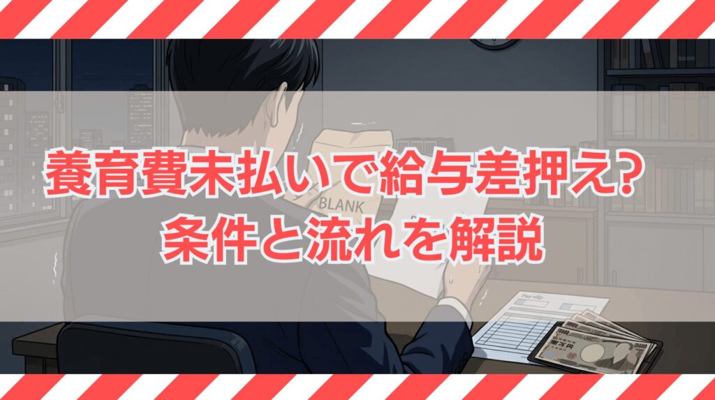 養育費の未払いが生じたら給与を差し押さえられる？条件・流れを解説