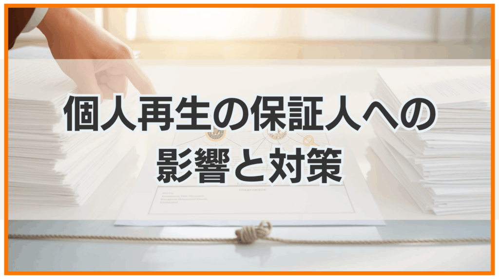 個人再生の保証人への影響と対策