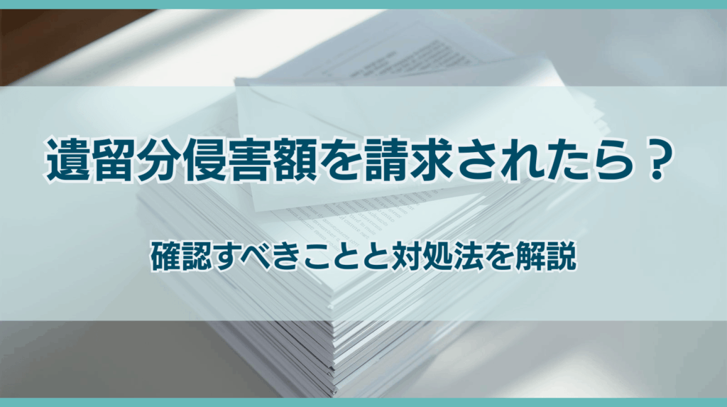 遺留分侵害額を請求されたら？