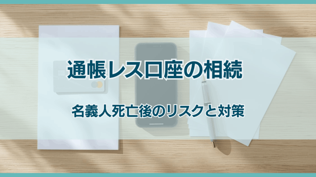 通帳レス口座の相続 名義人死亡後のリスクと対策