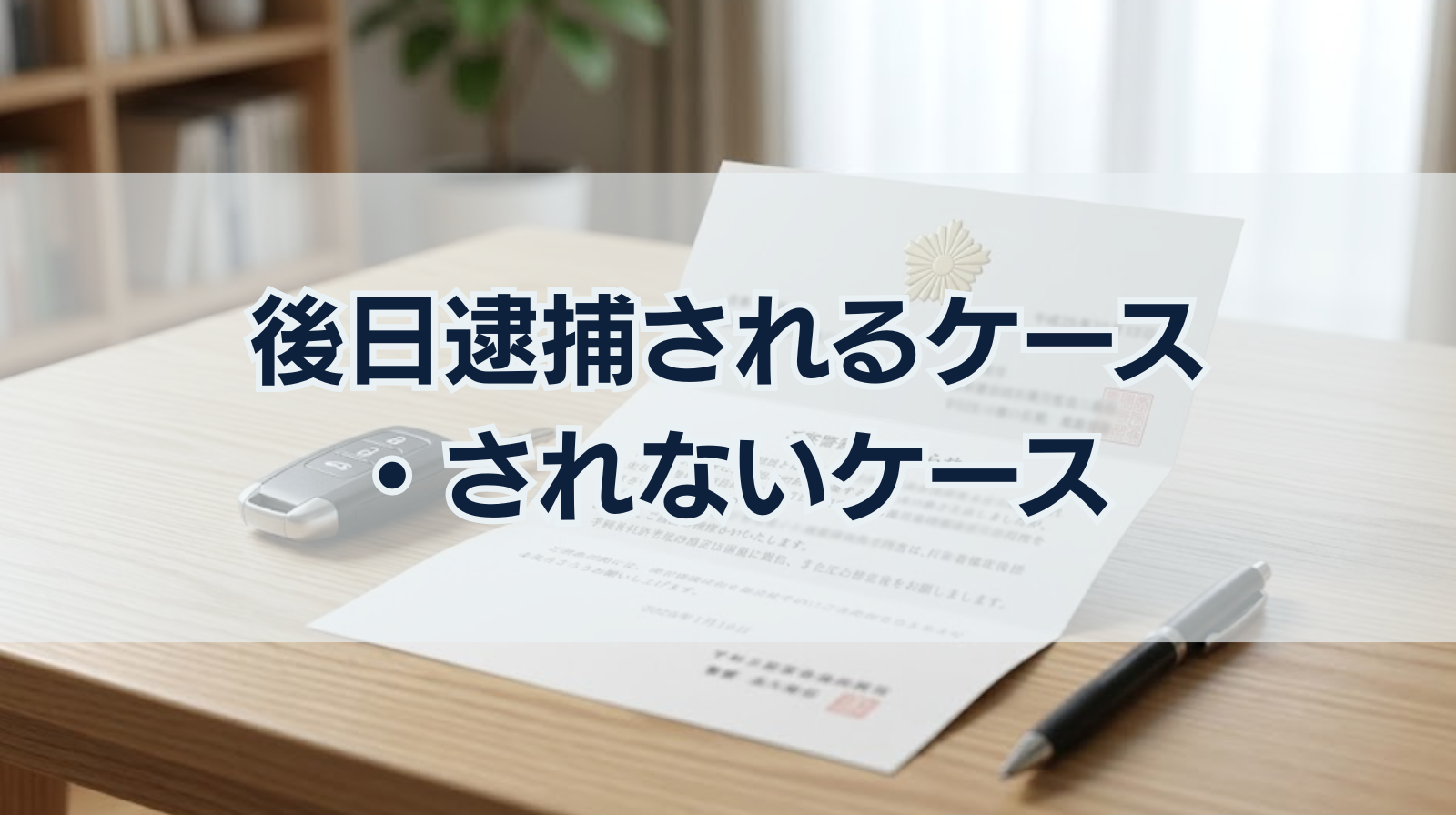後日逮捕されるケース・されないケース