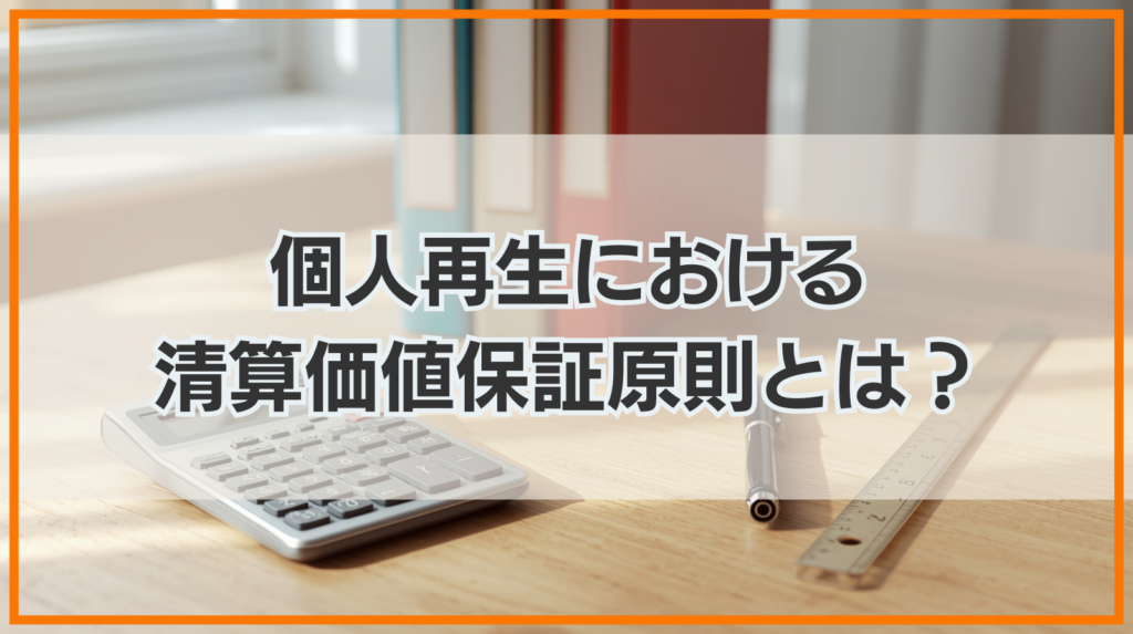 個人再生における清算価値保証原則とは？