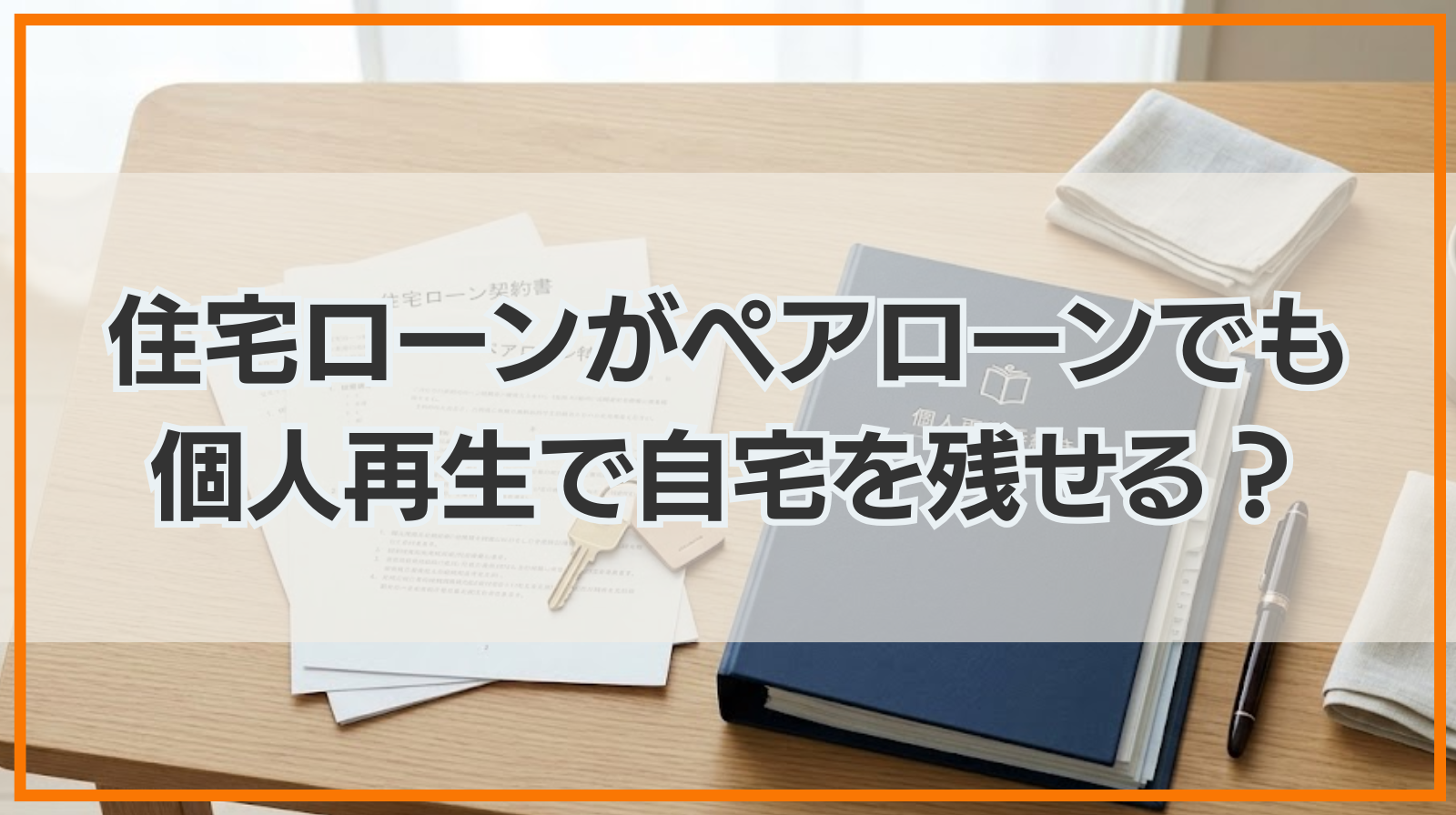 住宅ローンがペアローンの場合も個人再生で自宅を残せる？