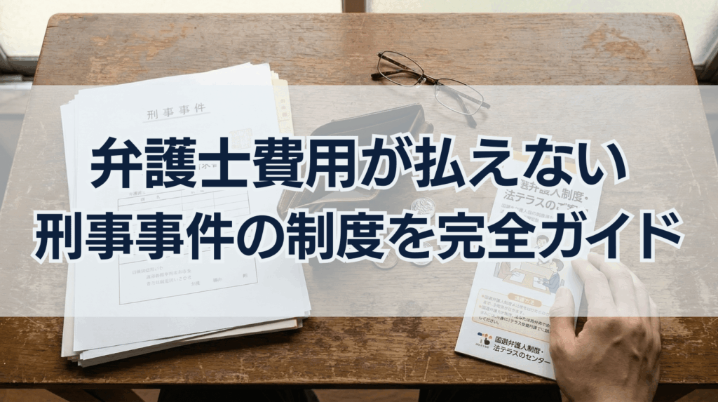 刑事事件の弁護士費用が払えない場合はどうなるのか解説