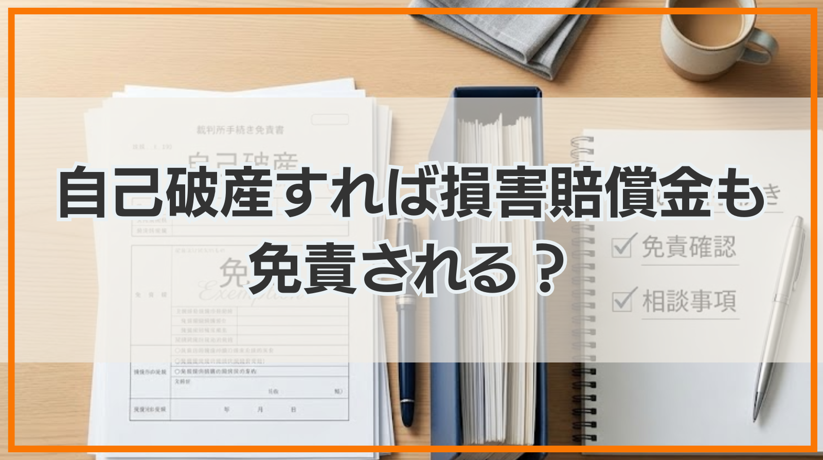 自己破産すれば損害賠償金も免責される？免責されないケースは？