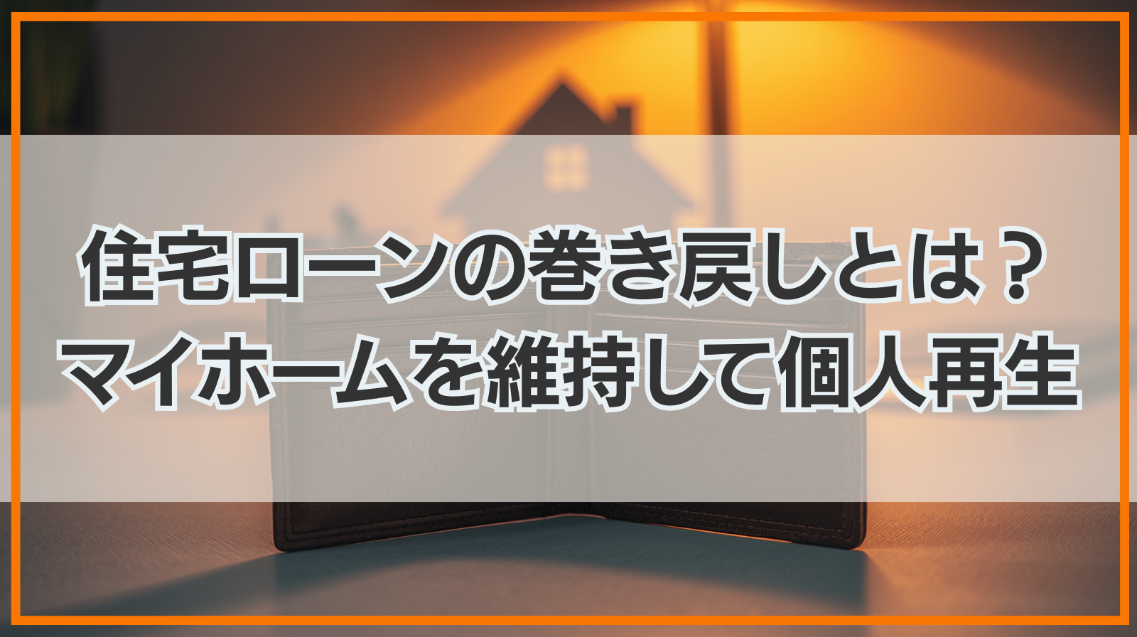 住宅ローンの巻き戻しとは？マイホームを維持して個人再生する方法
