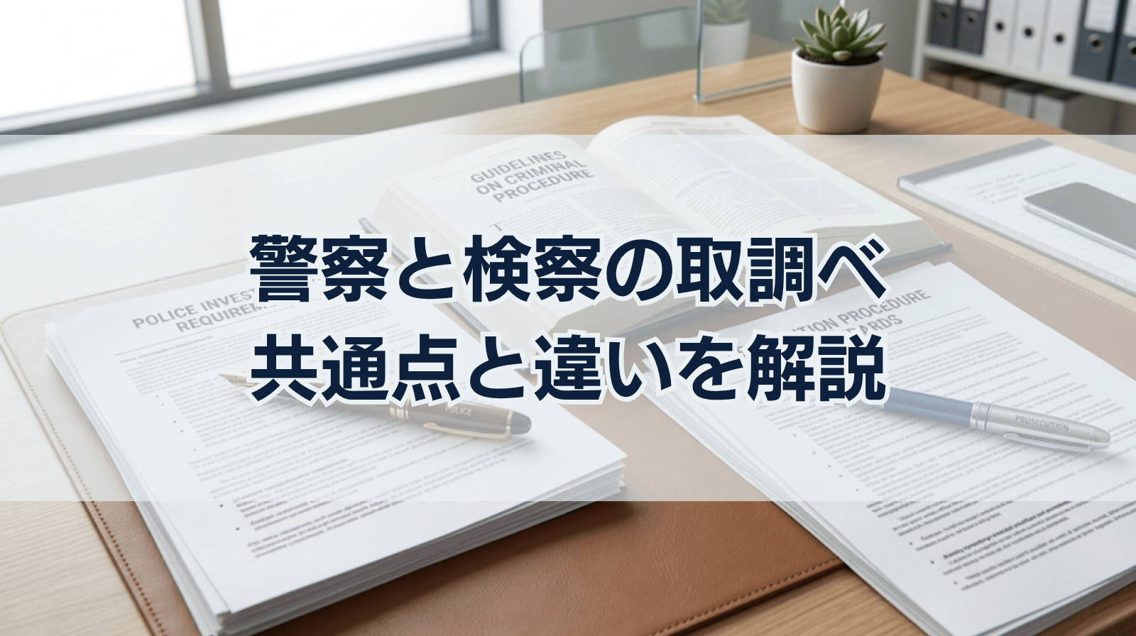 警察と検察の取調べの共通点と違いを詳しく解説