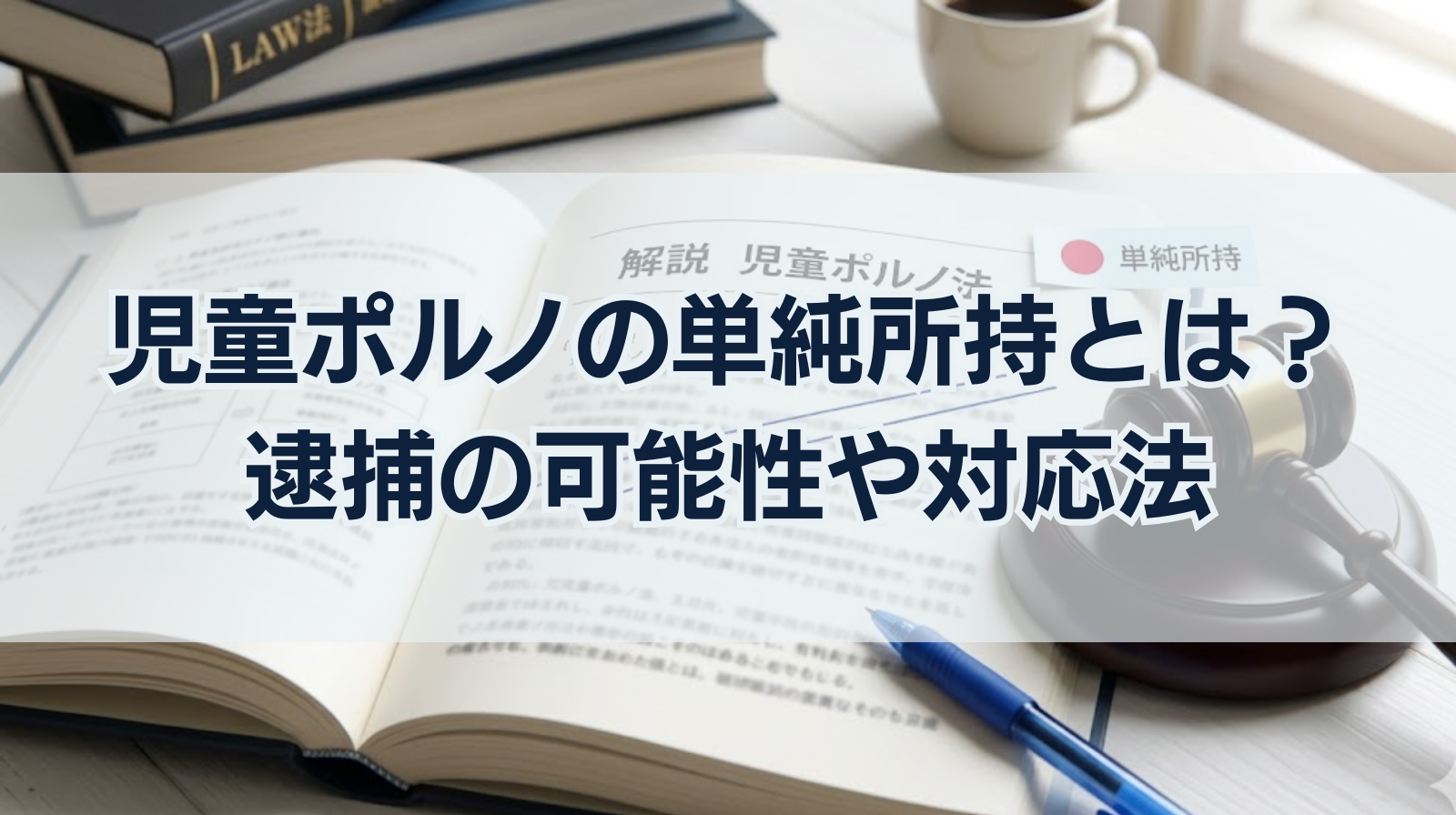 児童ポルノの単純所持とは？逮捕の可能性や対応法についても解説