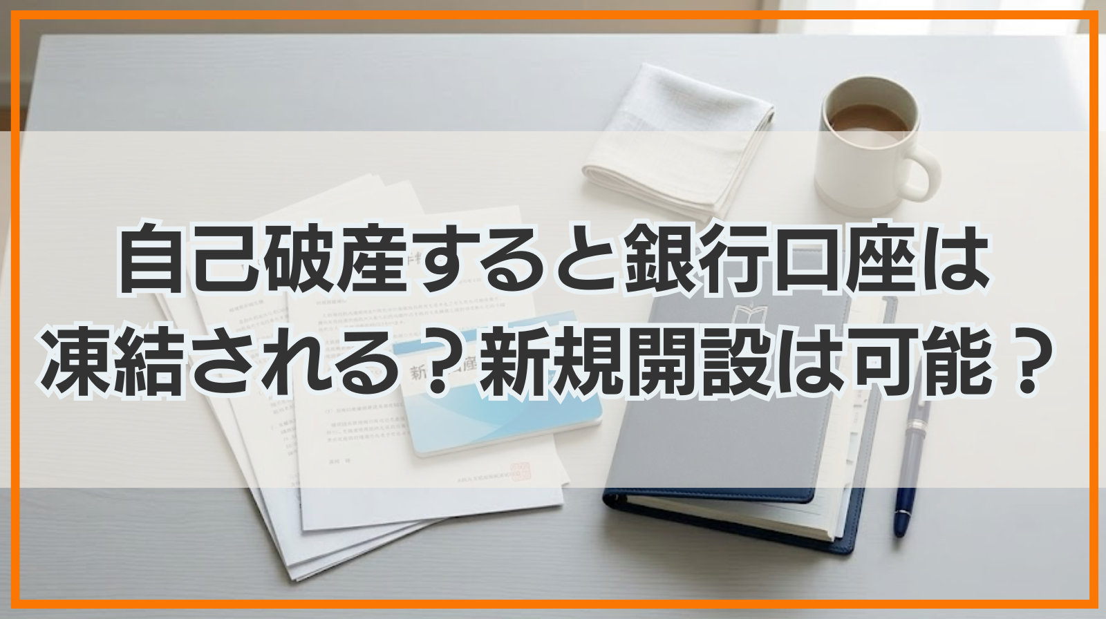 自己破産すると銀行口座は凍結される？新規口座開設は可能？