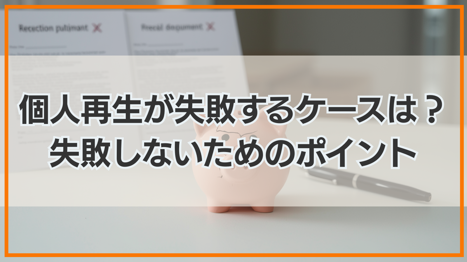 個人再生が失敗するのはどんなケース？失敗しないためのポイントも解説