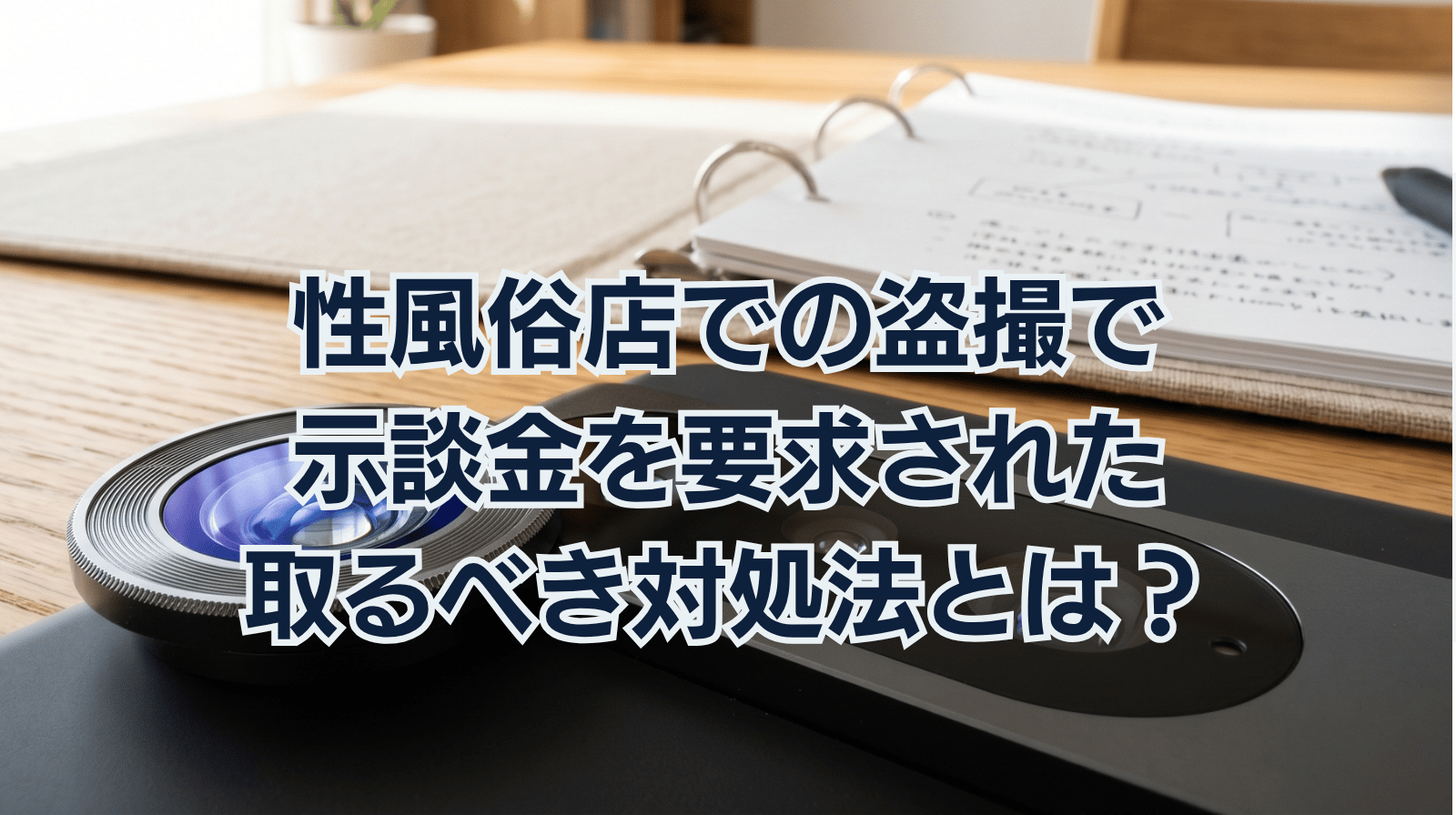 性風俗店での盗撮で示談金を要求された際に取るべき対処法とは？