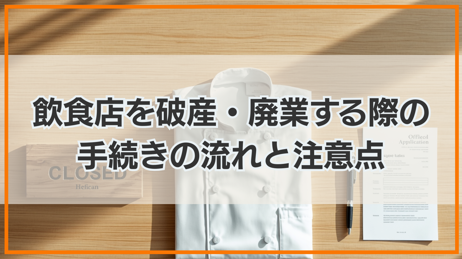 飲食店を破産・廃業する際の手続きの流れと注意点を解説