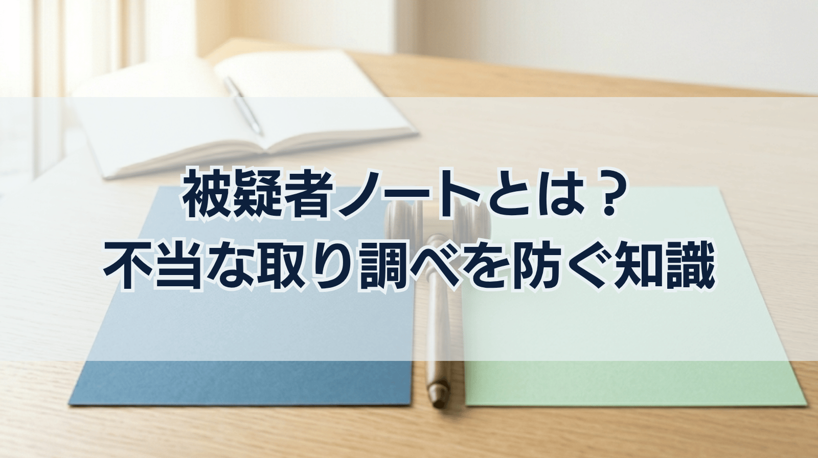 被疑者ノートとは？ 　不当な取り調べを避けるために必要な知識を解説