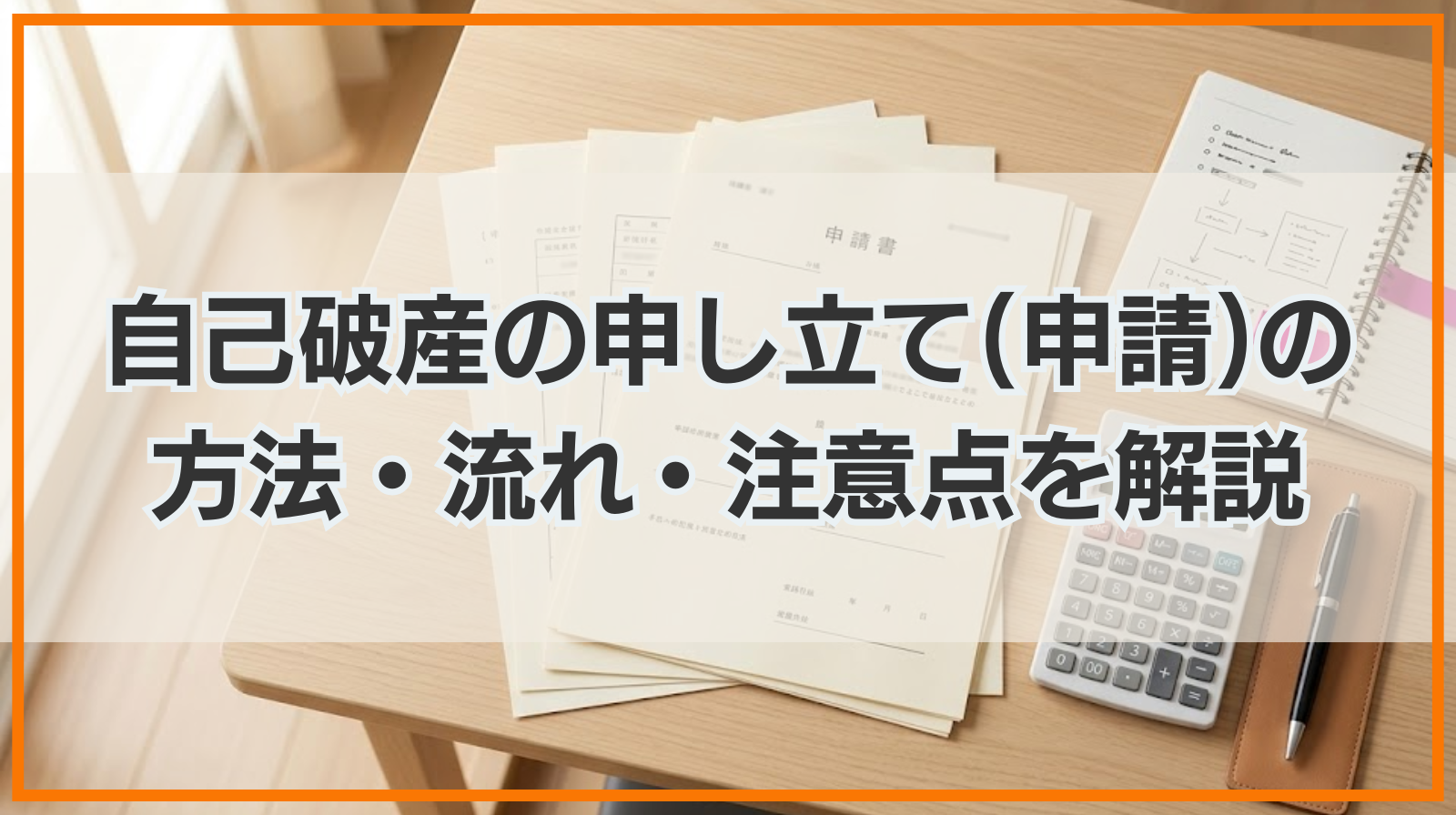 自己破産の申し立て(申請)の方法・流れ・注意点を解説