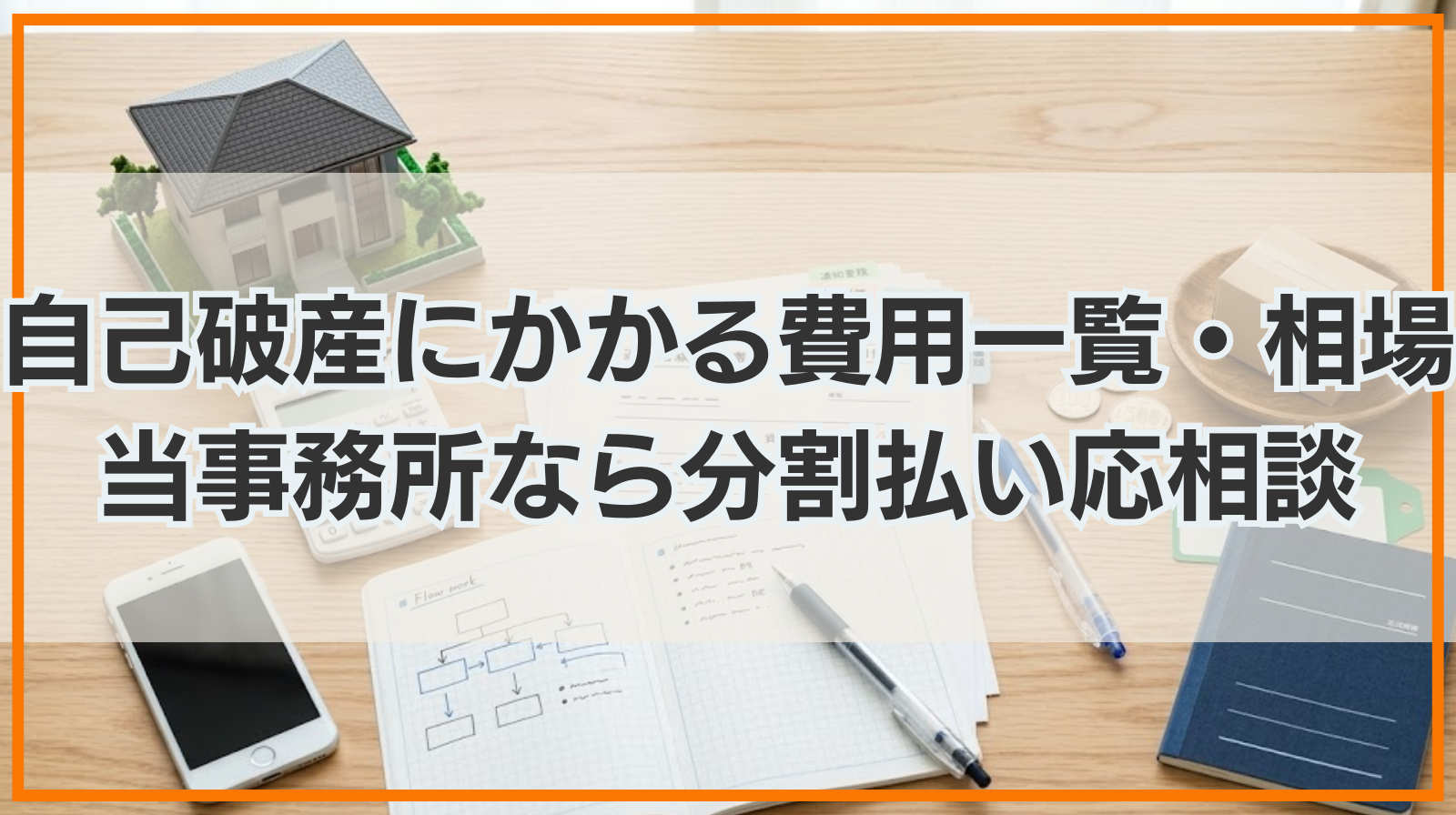 自己破産にかかる費用一覧・相場を解説｜当事務所なら分割払い応相談