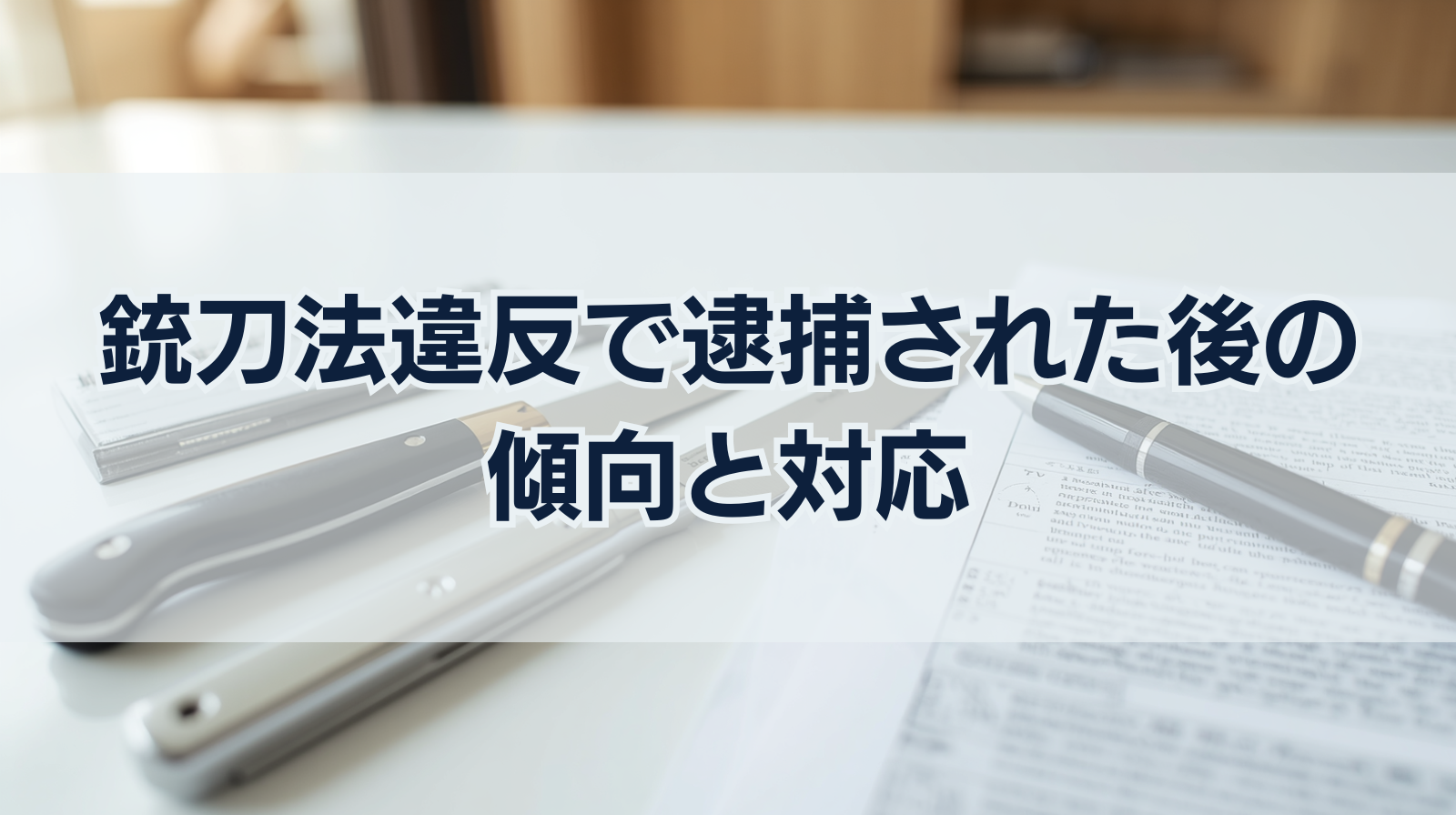 銃刀法違反で逮捕された後の傾向と対応