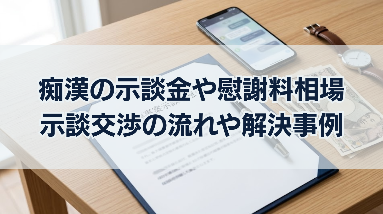 痴漢の示談金や慰謝料の相場｜示談交渉の流れや解決事例を紹介