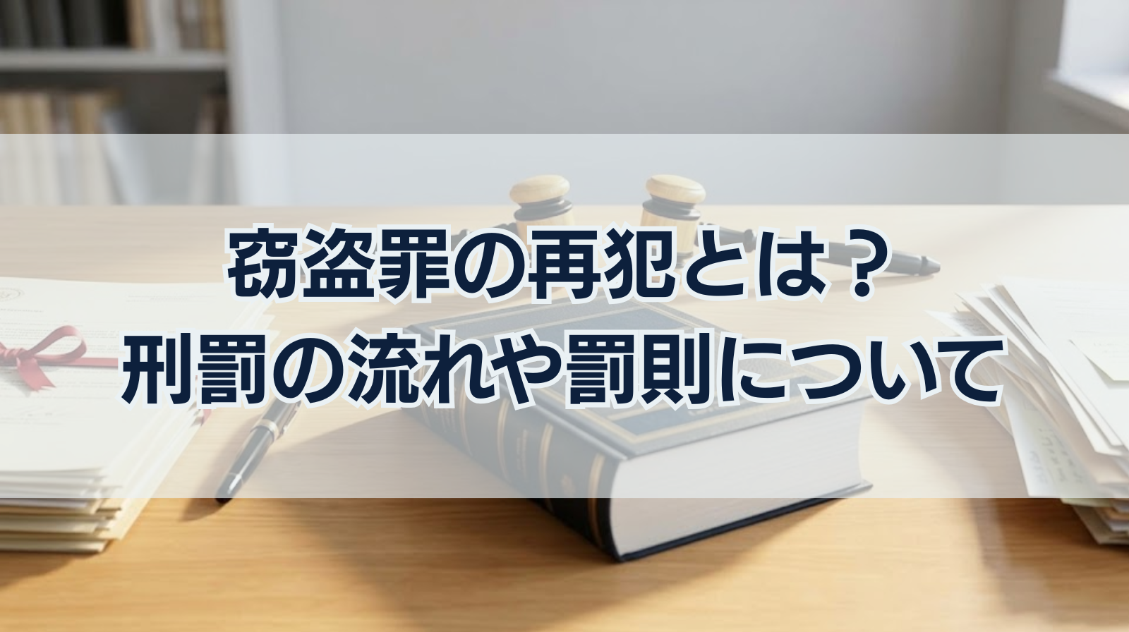 窃盗罪の再犯とは？｜刑罰の流れや罰則について解説