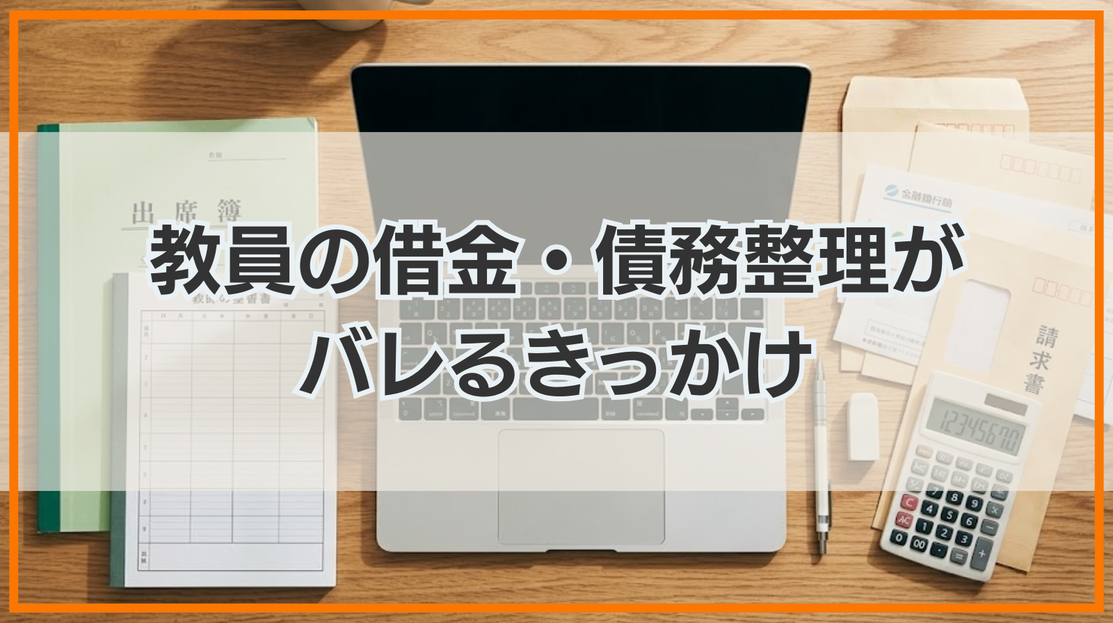 教員の借金・債務整理がバレるきっかけ｜周囲にバレずに解決するには