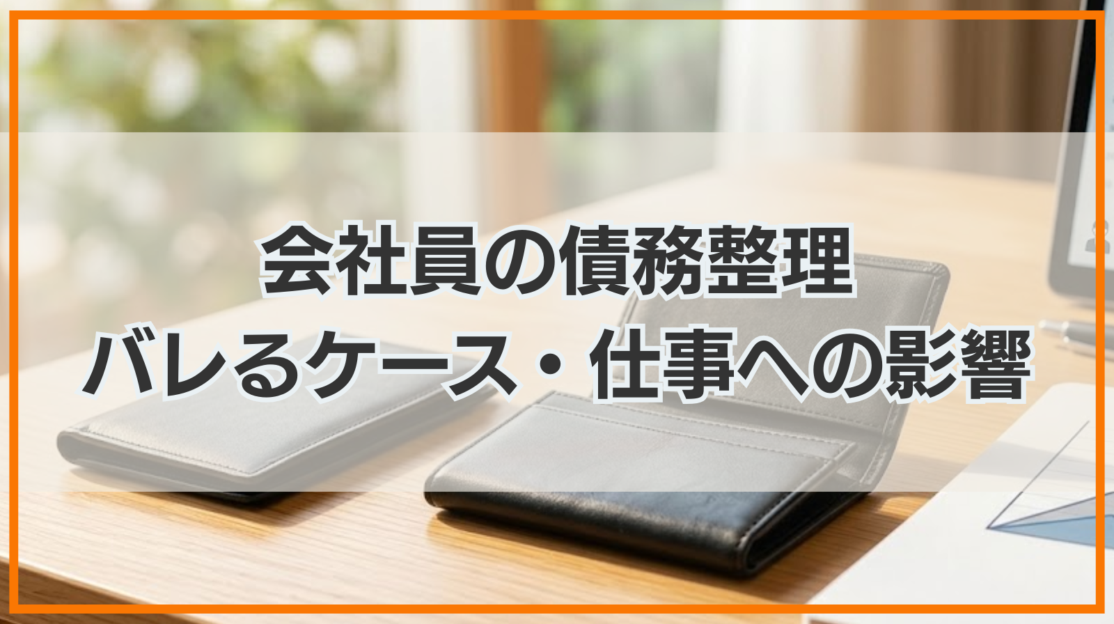 会社員の債務整理｜バレるケース・仕事への影響・弁護士のサポートをご紹介