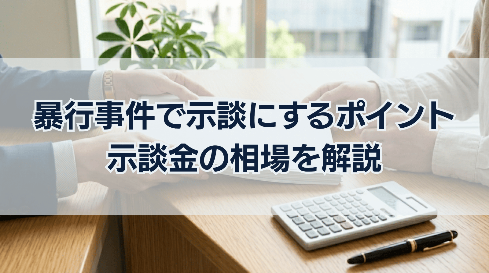 暴行事件の示談を成立させるポイントと示談金相場を解説