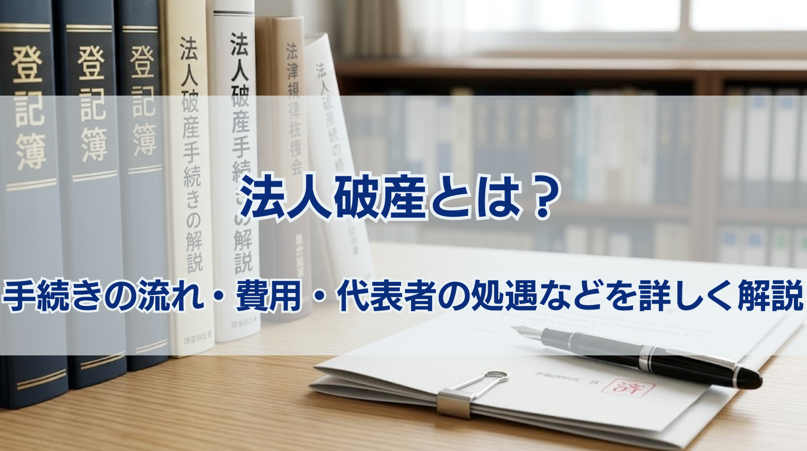 法人破産とは？手続きの流れ・費用・代表者の処遇などを詳しく解説