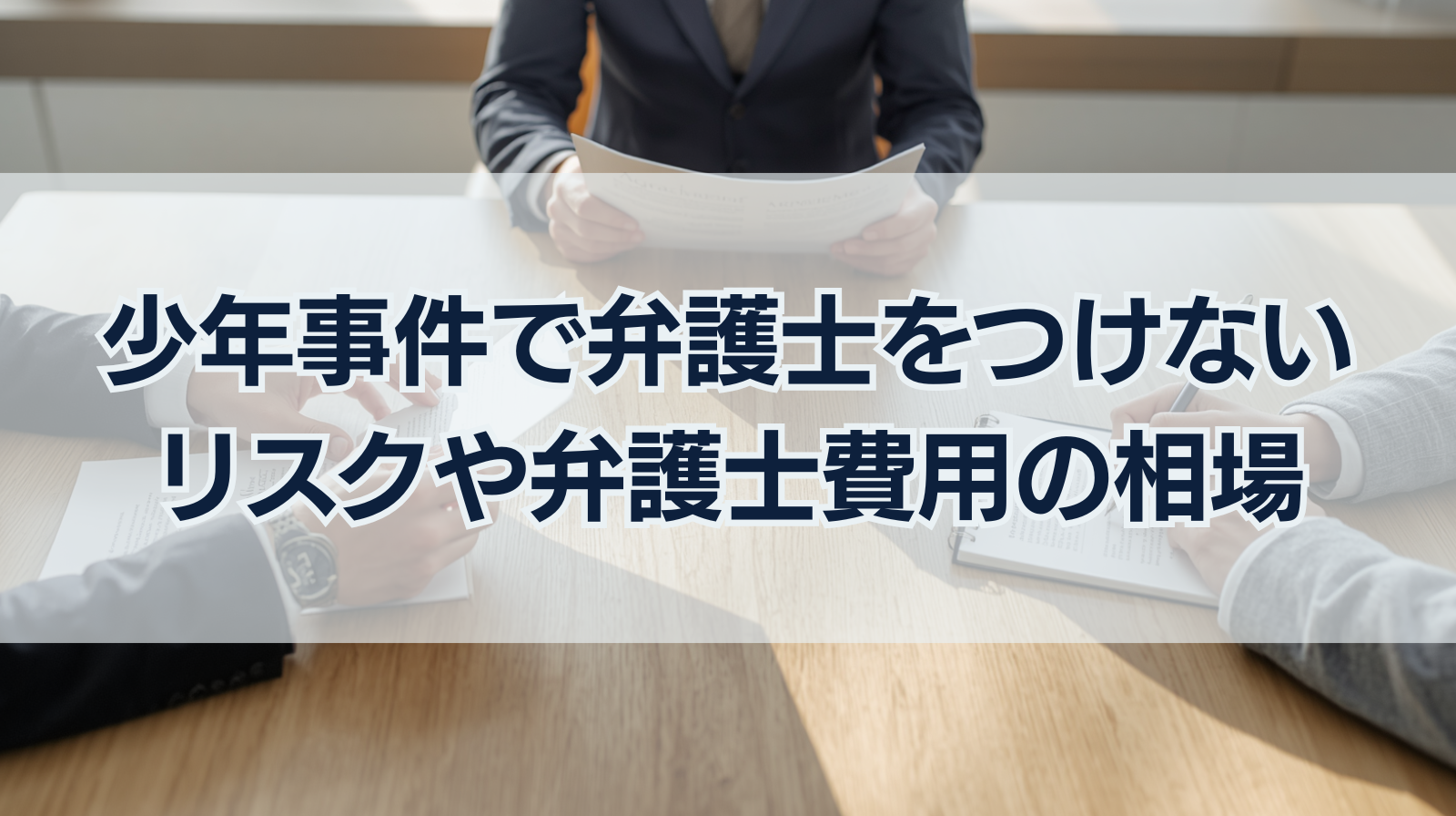 少年事件で弁護士をつけないリスクや弁護士費用の相場