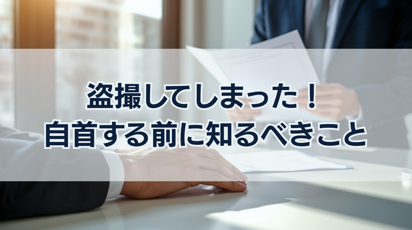 盗撮してしまった！自首する前に知っておきたい6つのこと
