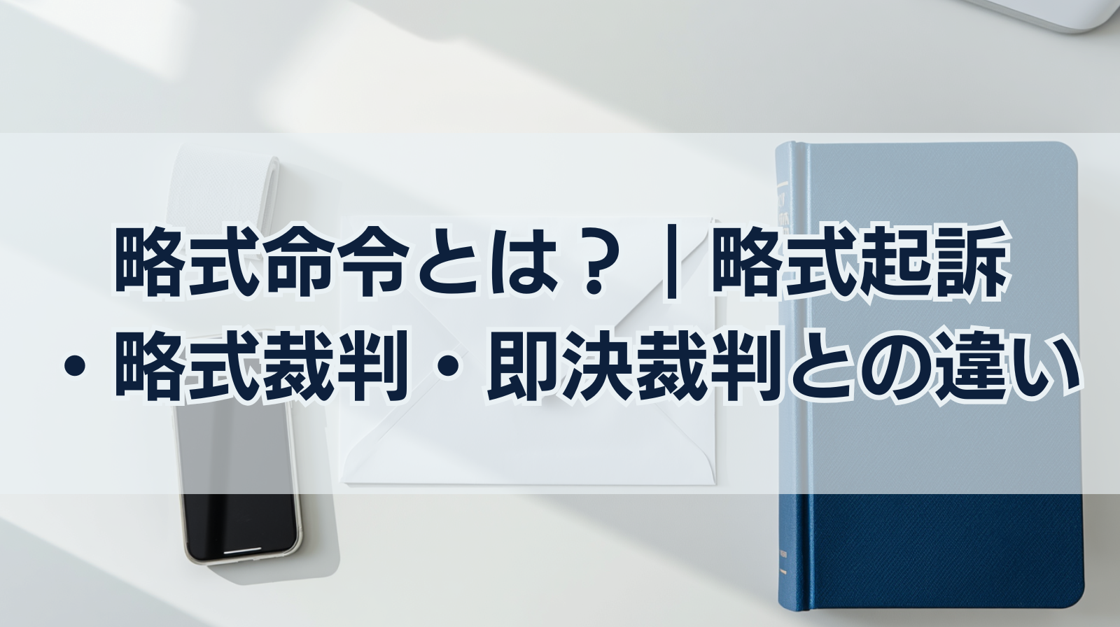 略式命令とは？｜略式起訴・略式裁判・即決裁判との違いも含めて解説