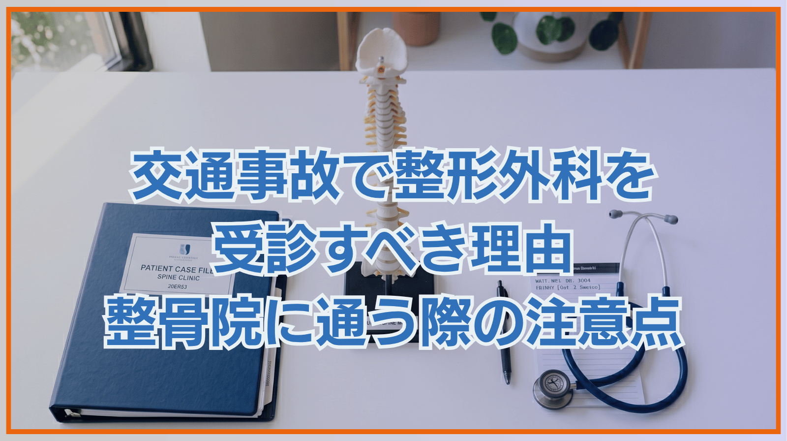 交通事故で整形外科を受診すべき理由と整骨院に通う際の注意点