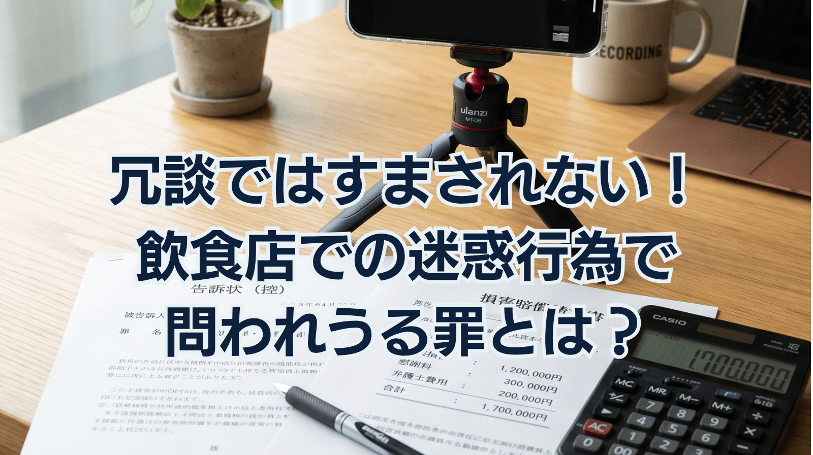 冗談ではすまされない！飲食店での迷惑行為で問われうる罪とは？