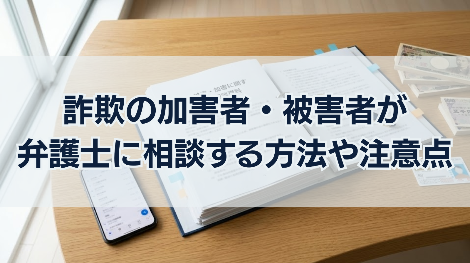 詐欺の加害者・被害者が弁護士に相談する方法や注意点