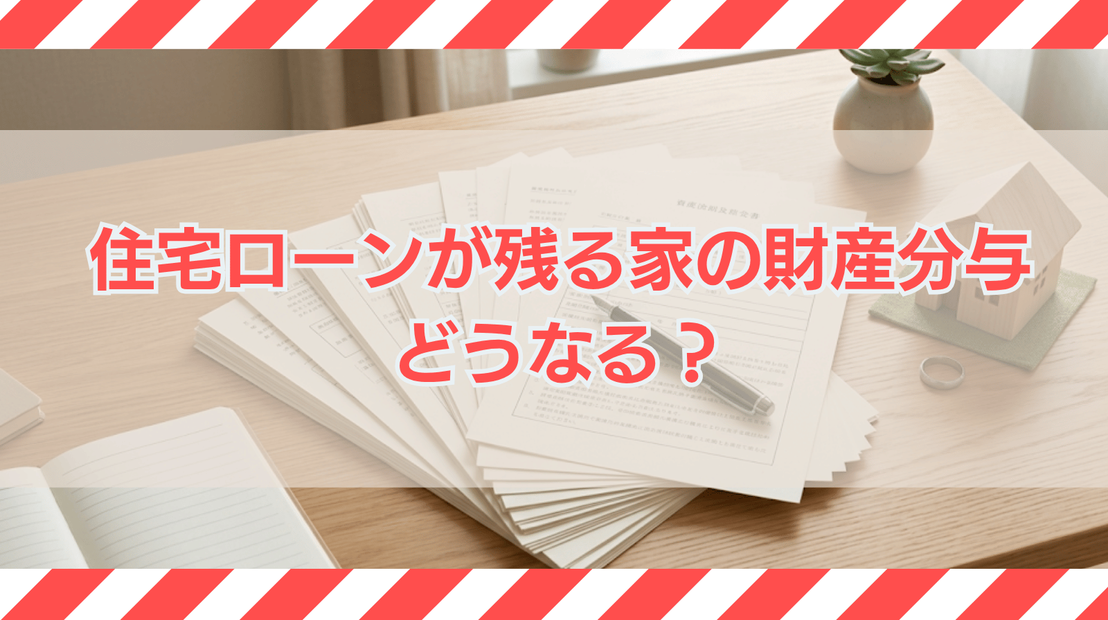 住宅ローンが残っている家の財産分与はどうなる？