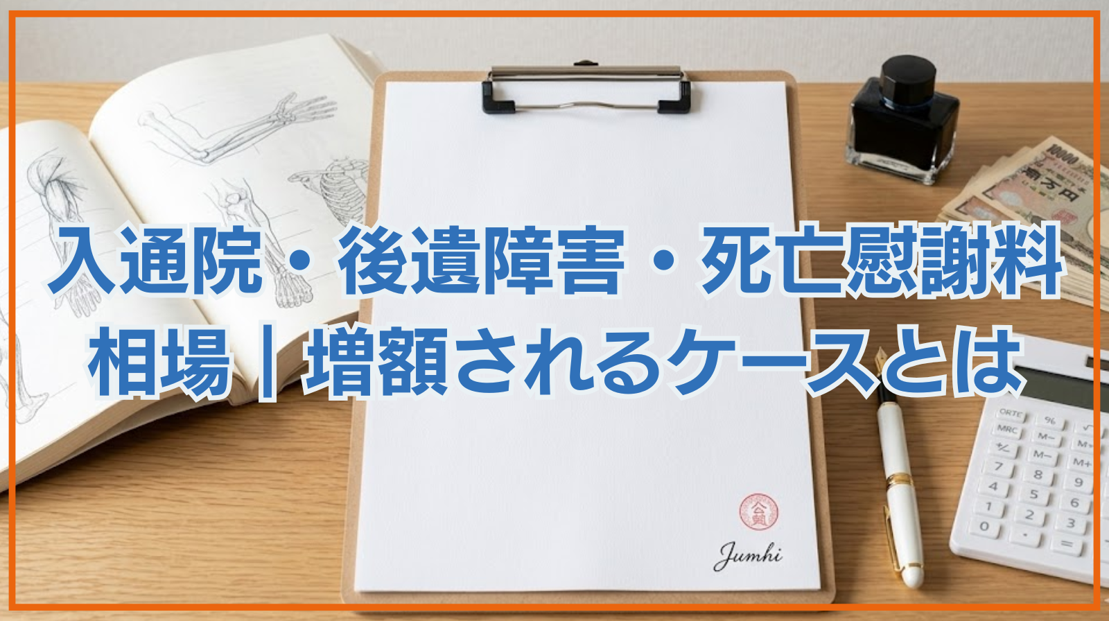 【交通事故】入通院・後遺障害・死亡慰謝料相場｜増額されるケースとは