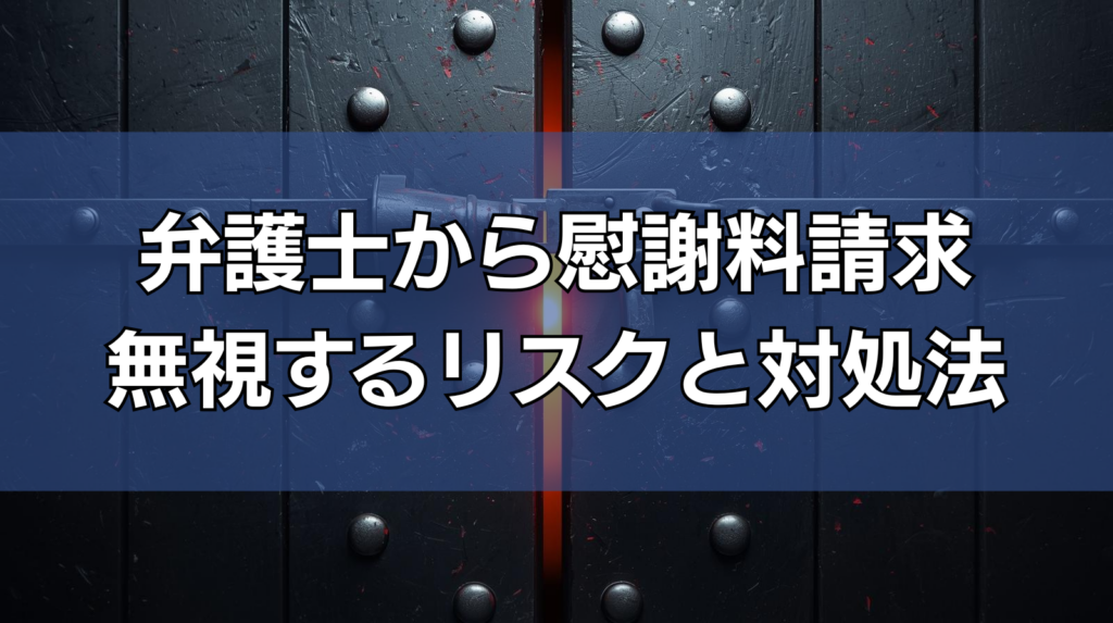 相手の弁護士から慰謝料請求！無視はあり？リスクと対処法を徹底解説