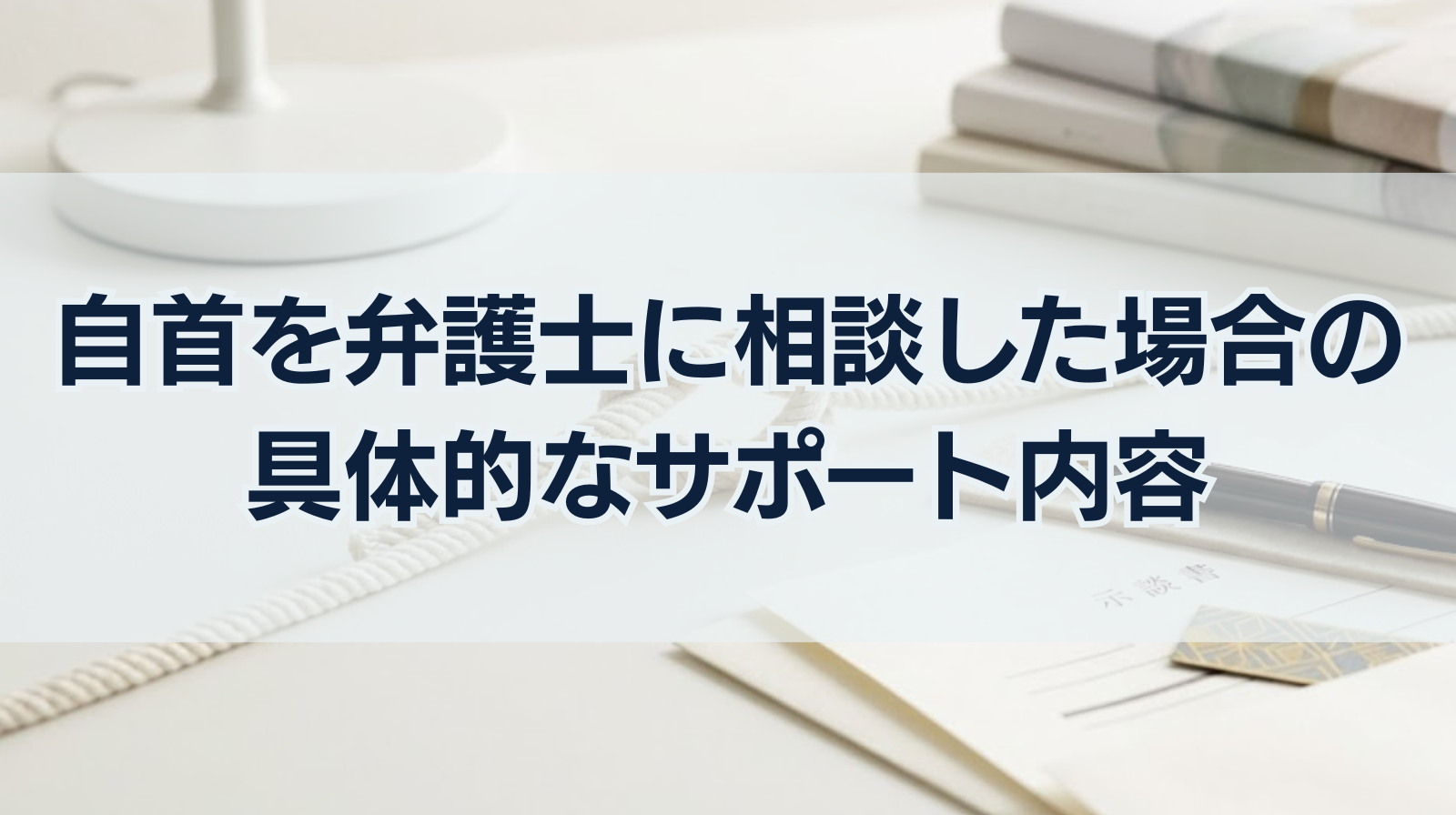 自首を弁護士に相談した場合の具体的なサポート内容