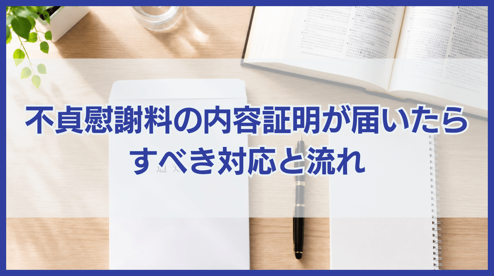 不貞慰謝料請求の内容証明郵便が届いたらすべき対応