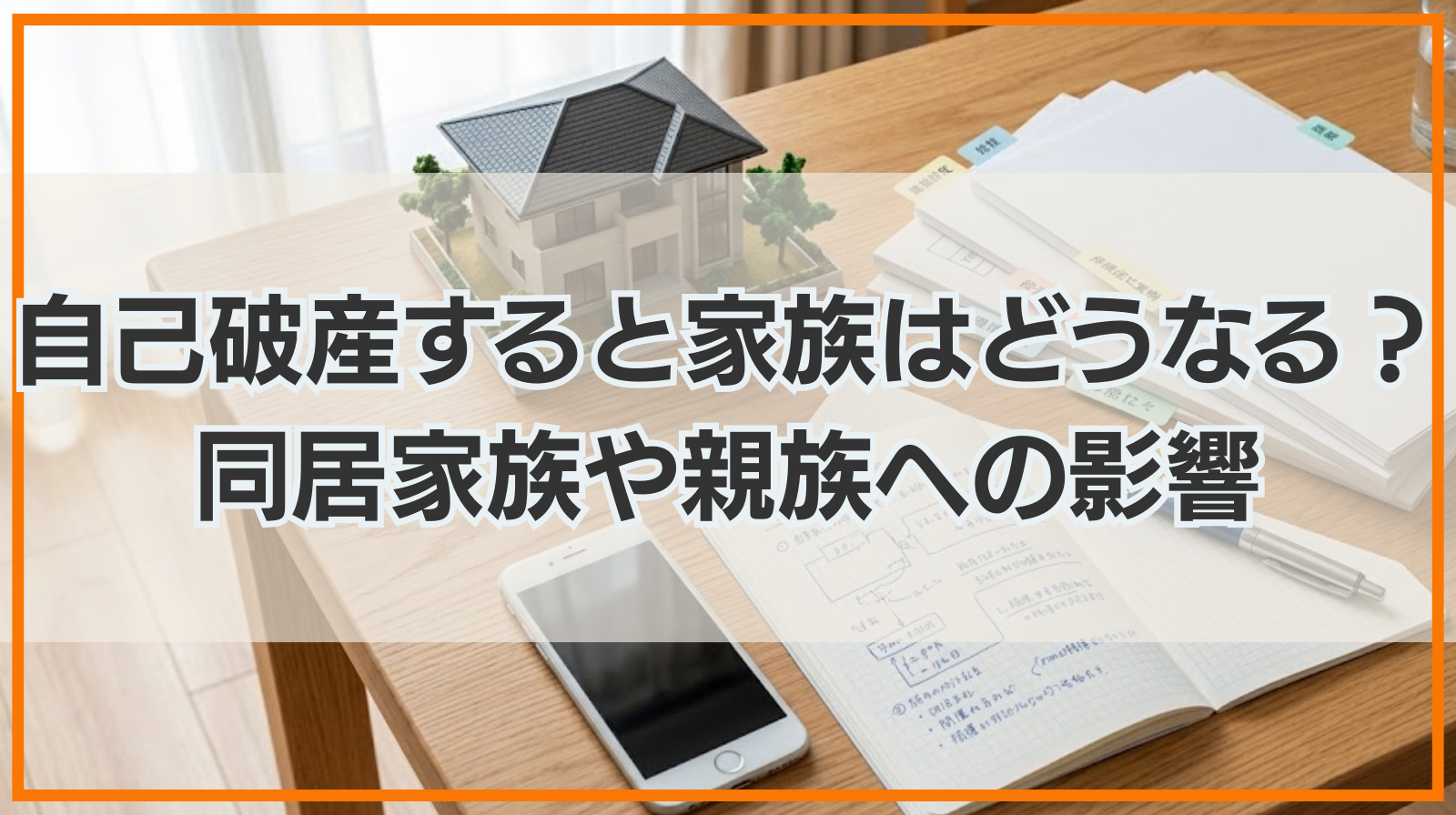 自己破産すると家族はどうなる？同居家族や親族への影響