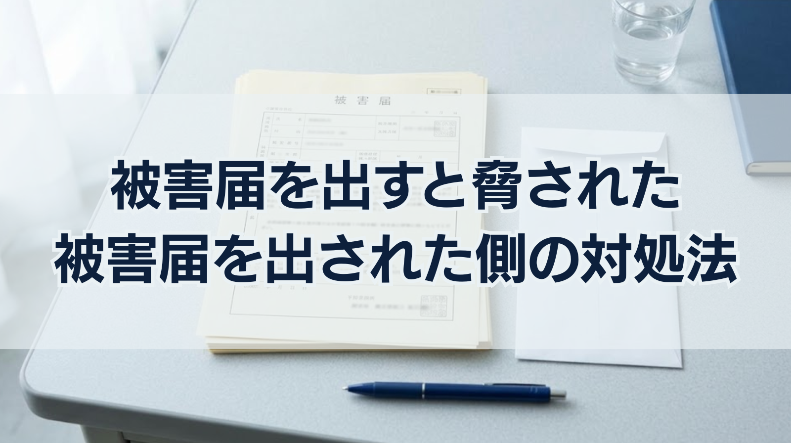 被害届を出すと脅された｜被害届を出された側の対処法