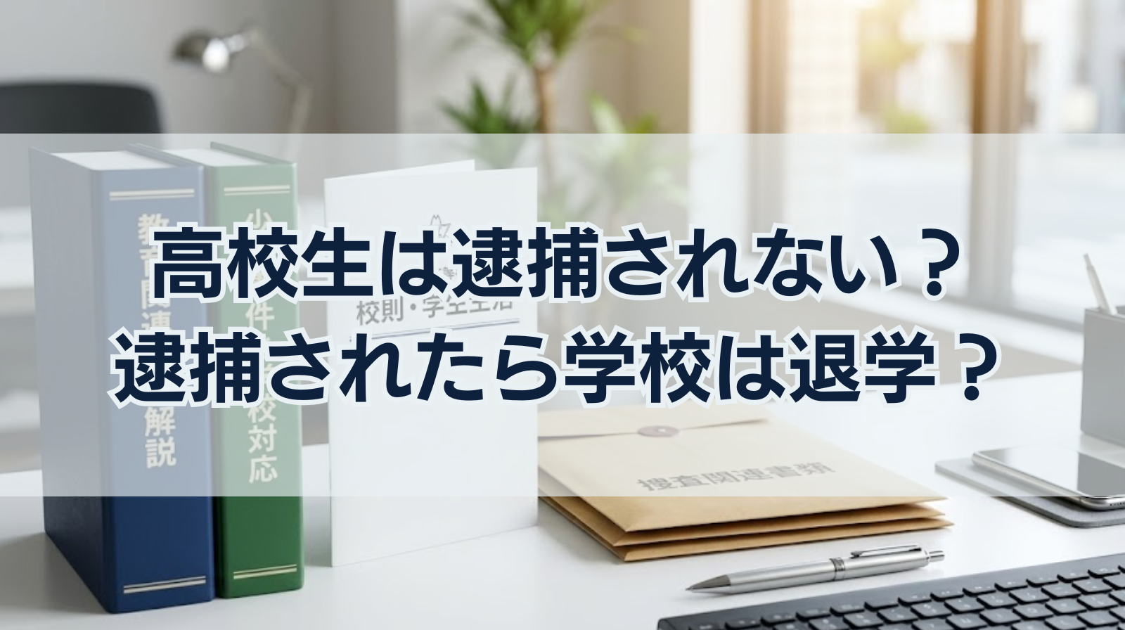 高校生は逮捕されない？逮捕されたら学校は退学？逮捕事例も紹介