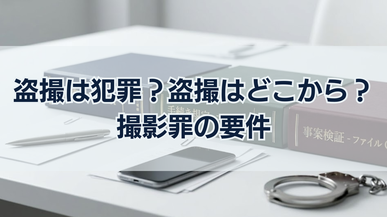 盗撮は犯罪？盗撮とはどこから？撮影罪の要件と逮捕について