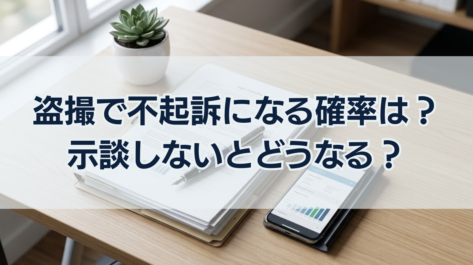 盗撮で不起訴になる確率は？示談しないとどうなる？不起訴を得る方法