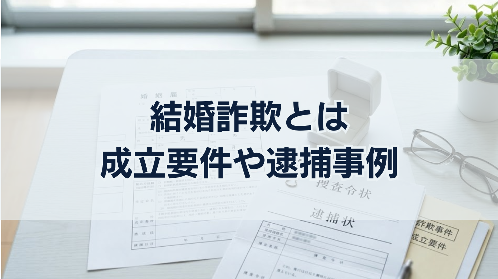 結婚詐欺とは｜結婚詐欺で逮捕されたら懲役？成立要件や逮捕事例