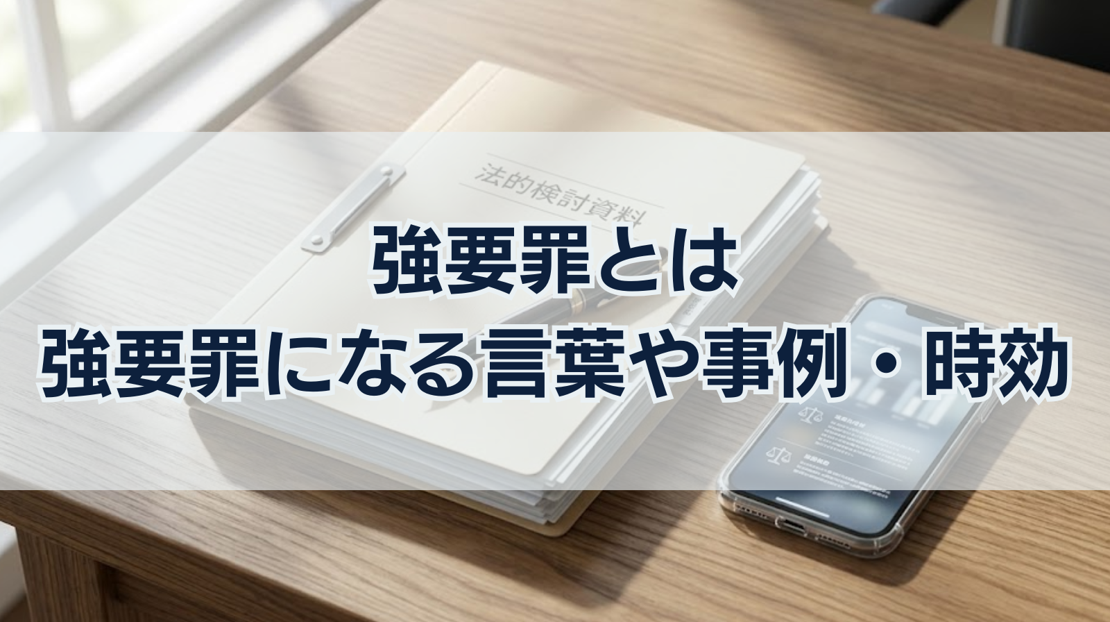 強要罪とは｜強要罪になる言葉や事例・時効をわかりやすく解説