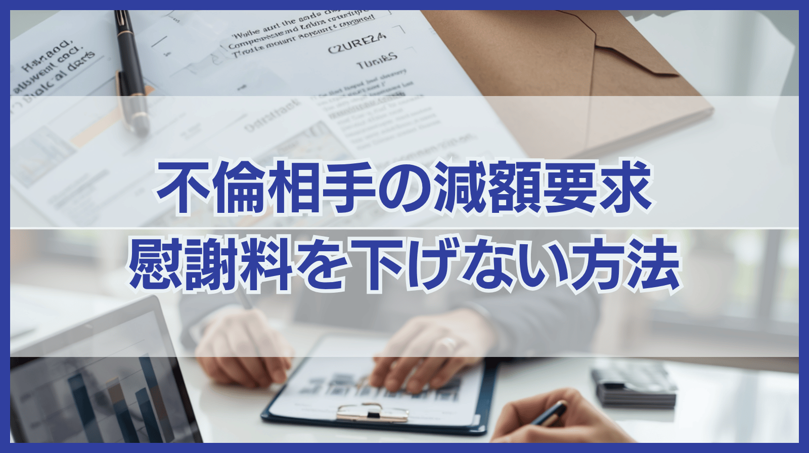 不倫相手から慰謝料の減額を要求された！減額させない方法はある？